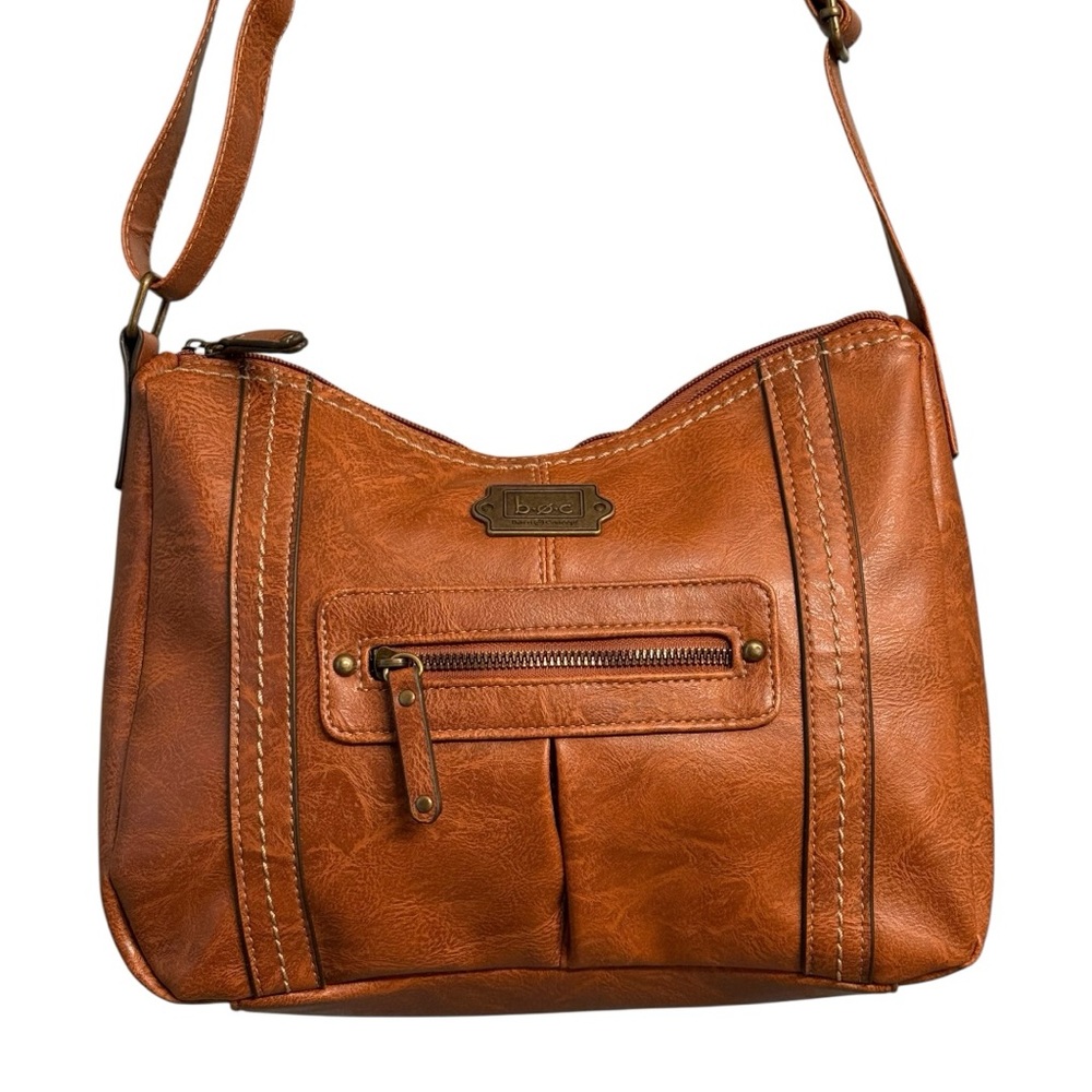 Elegant Tan Leather Crossbody Bag